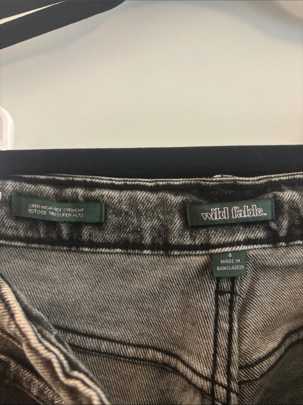 Wild fable High-Rise Washed Black Straight Jeans